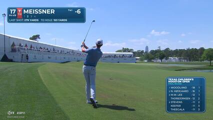 Mac Meissner hits 148-yard approach to 20 feet, sets up birdie on No. 17 at Texas Children's