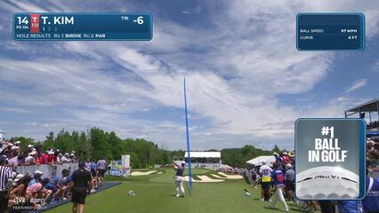 Tom Kim hits tee shot to 10 feet, sets up birdie on No. 14 at RBC Canadian