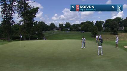 Jackson Koivun sinks 43-foot birdie putt on No. 9 at ISCO Championship