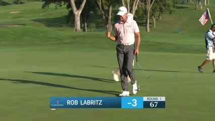 Rob Labritz hits long birdie putt at Sanford Int