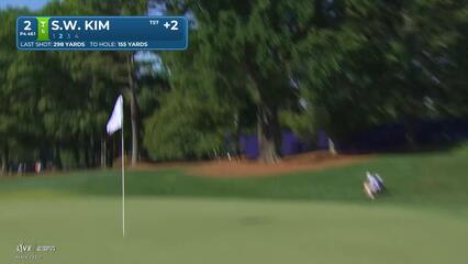 Si Woo Kim gets up-and-down from 154 yards for birdie on No. 2 at Truist Championship