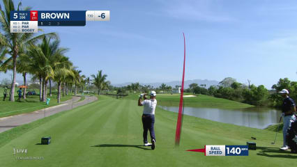 Scott Brown knocks tee shot close and birdies at Mexico Open