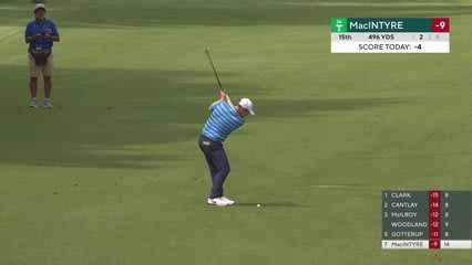 Robert MacIntyre's 153-yard approach sets up birdie on No. 15 at BMW Championship
