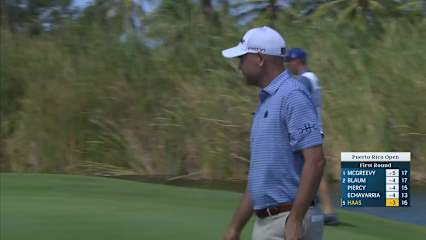 Bill Haas makes lengthy birdie putt at Puerto Rico