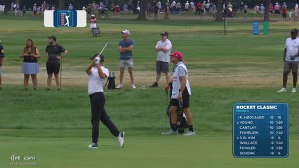 Chandler Blanchet gets up-and-down from 205 yards for birdie on No. 17 at Rocket Classic
