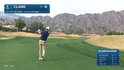 Wyndham Clark hits 162-yard approach to 17 feet, sets up birdie on No. 3 at The American Express