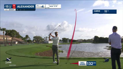 Tyson Alexander nabs a birdie on No. 15 at Cognizant Classic