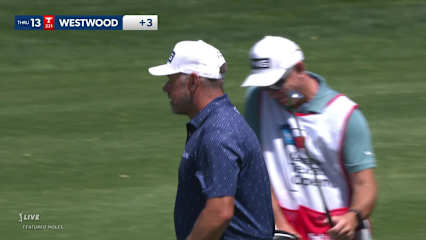 Lee Westwood pitches in for birdie at Valero