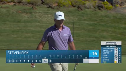 Steven Fisk sinks 4-foot putt for birdie on No. 10 at Bank of Utah