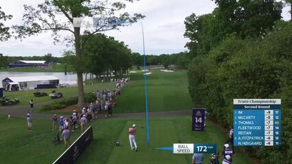 Rickie Fowler drives the green, sets up birdie on No. 14 at Truist Championship