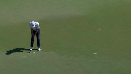 Jackson Suber drains 9-foot putt for birdie on No. 16 at ONEflight Myrtle