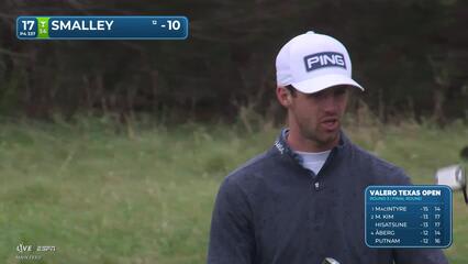 Alex Smalley drains 1-foot birdie putt on No. 17 at Valero