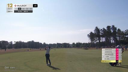 Rory McIlroy reaches par-5 No. 12 in two, makes birdie at Genesis Scottish Open