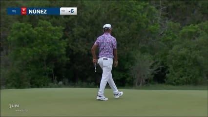 Augusto Núñez makes birdie on No. 2 at Valero