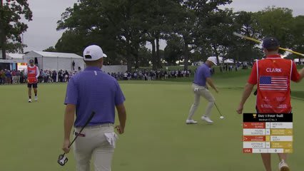 Wyndham Clark makes birdie on No. 15 at the 2026 Presidents Cup