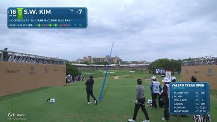 Si Woo Kim drains 18-foot birdie putt on No. 16 at Valero