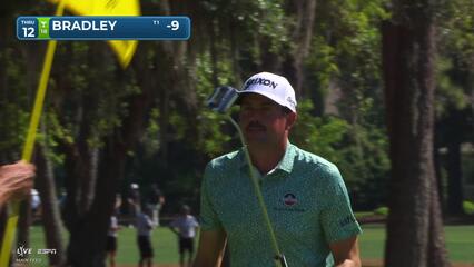Keegan Bradley's 124-yard approach sets up birdie on No. 12 at RBC Heritage