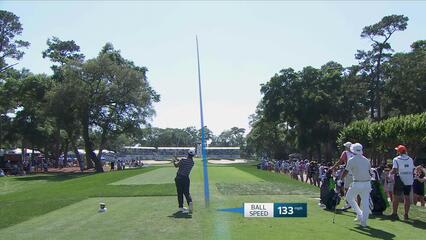 Tom Kim sinks 18-foot birdie putt on No. 17 at ONEflight Myrtle