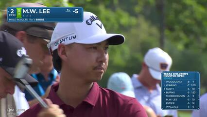 Min Woo Lee hits 160-yard drive to 1 foot on No. 2 at Texas Children's