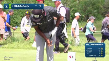 Sahith Theegala hits tee shot to 2 feet, sets up birdie on No. 7 at RBC Canadian