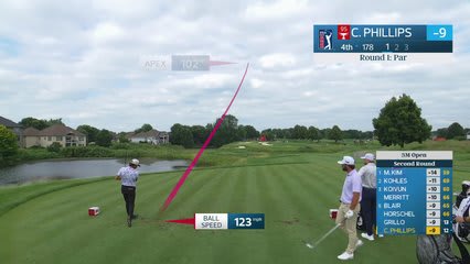 Chandler Phillips holes 49-foot shot for birdie on No. 4 at 3M Open