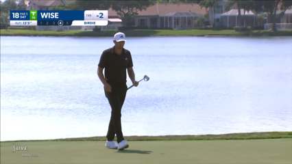 Aaron Wise makes birdie on No. 18 at Honda