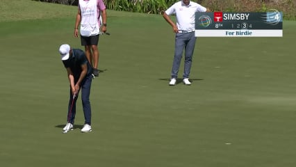 Trevor Simsby holes birdie putt at WGC-Workday