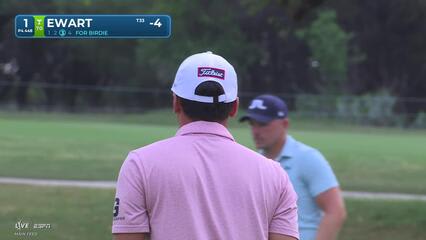 A.J. Ewart drains 45-foot birdie putt on No. 1 at Valero