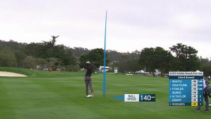 Patrick Rodgers hits 203-yard approach to 9 feet, sets up eagle on No. 2 at AT&T Pebble Beach