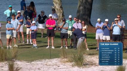 Ryan Palmer hits 166-yard approach to 7 feet, sets up birdie on No. 18 at The RSM Classic