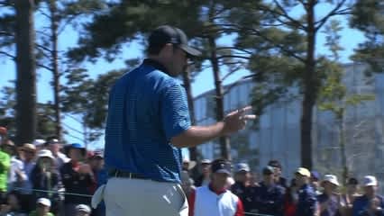 Steven Bowditch converts his putt for birdie at The Presidents Cup