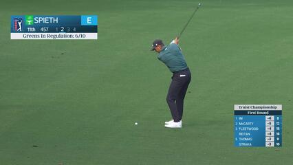Jordan Spieth's 159-yard approach sets up birdie on No. 11 at Truist Championship