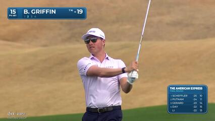 Ben Griffin hits 163-yard approach to 6 feet, sets up birdie on No. 15 at The American Express
