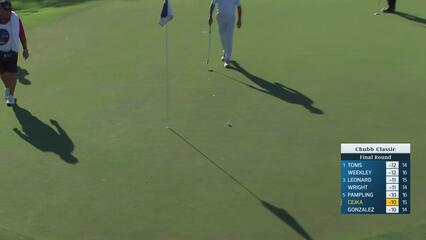 Alex Cejka makes birdie on No. 16 at Chubb Classic