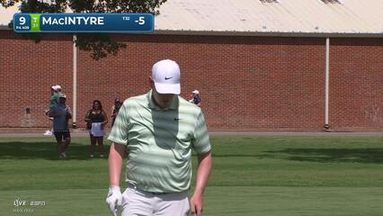 Robert MacIntyre gets up-and-down from 143 yards for birdie on No. 9 at Charles Schwab