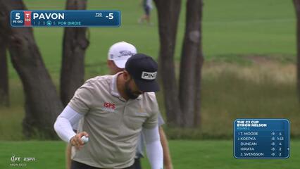 Matthieu Pavon drains 10-foot birdie putt on No. 5 at THE CJ CUP