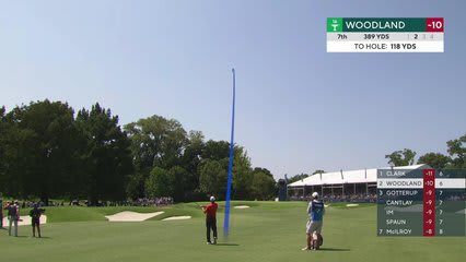 Gary Woodland's 113-yard approach sets up birdie on No. 7 at BMW Championship