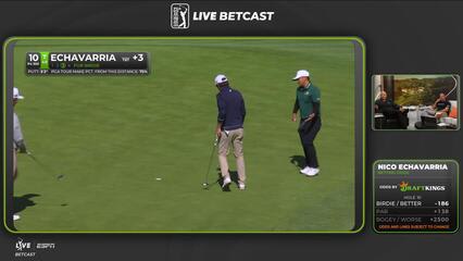 Nico Echavarria makes 5-foot birdie putt on No. 10 at The Genesis