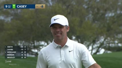 Paul Casey makes birdie at the turn at THE PLAYERS