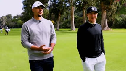 Cameron Champ and Aaron Beverly walk-and-talk at Genesis