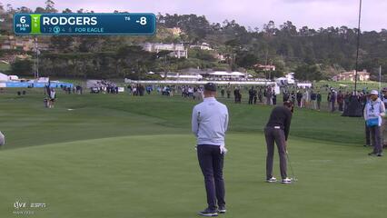 Patrick Rodgers taps in from 1 foot for birdie on No. 6 at AT&T Pebble Beach