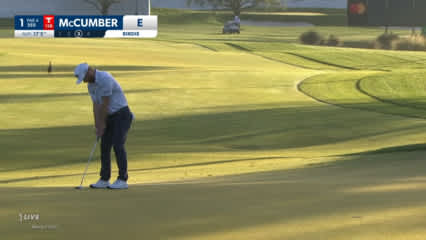 Tyler McCumber rolls in 17-footer for birdie at Honda