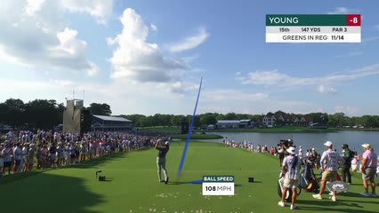 Cameron Young hits tee shot to 8 feet, sets up birdie on No. 15 at TOUR Championship