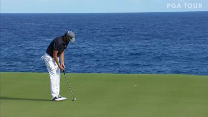 Scott Harrington makes birdie on No. 8 at Corales Puntacana