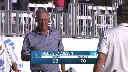 Freddie Jacobson makes birdie on No. 18 at Dominion Energy Charity Classic