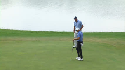 Aaron Wise rolls in 15-footer for birdie at AT&T Byron Nelson