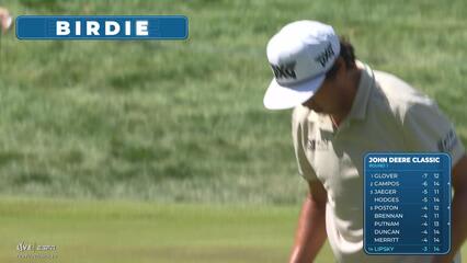 David Lipsky sinks 7-foot putt for birdie on No. 14 at John Deere