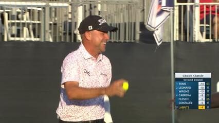 Rob Labritz makes birdie on No. 18 at Chubb Classic