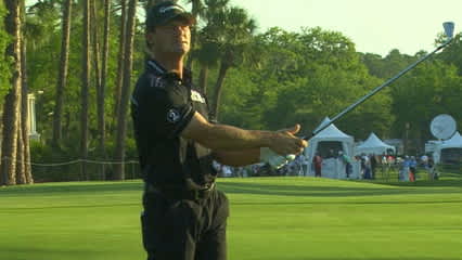 Alex Cejka carves up an opening birdie at RBC Heritage