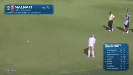 Peter Malnati sinks 17-foot birdie putt on No. 15 at Texas Children's